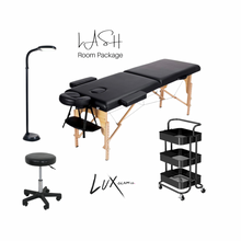 Load image into Gallery viewer, Lash Extension Bed, Chair, Light & Cart (4pc set)
