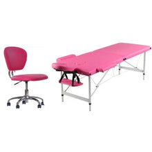 Load image into Gallery viewer, Lash Extension Bed &amp; Chair (2pc set) - Black, Pink
