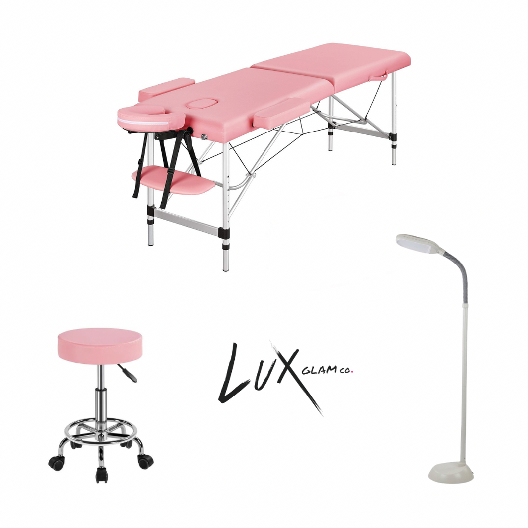 Lash Extension Bed, Chair, Light (3pc set)