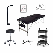 Load image into Gallery viewer, Lash Extension Bed, Chair, Light, Cart (4pc set)

